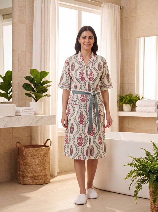 Gulnaaz Floral Bathgown
