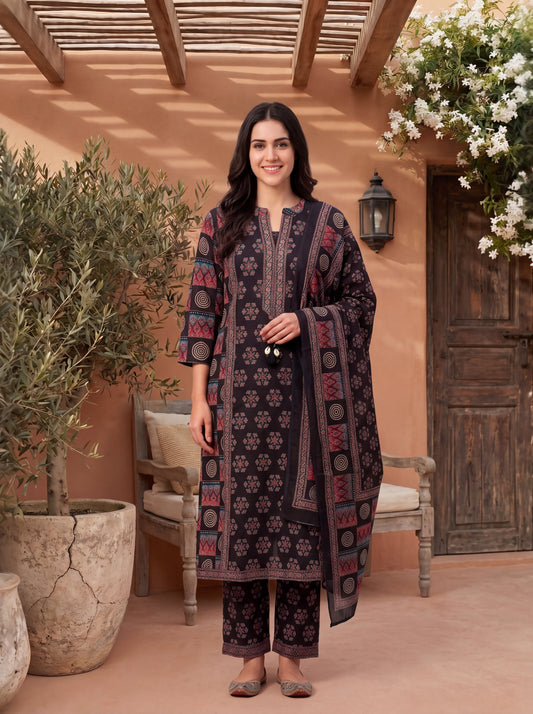 Neelofar Handblock print suit